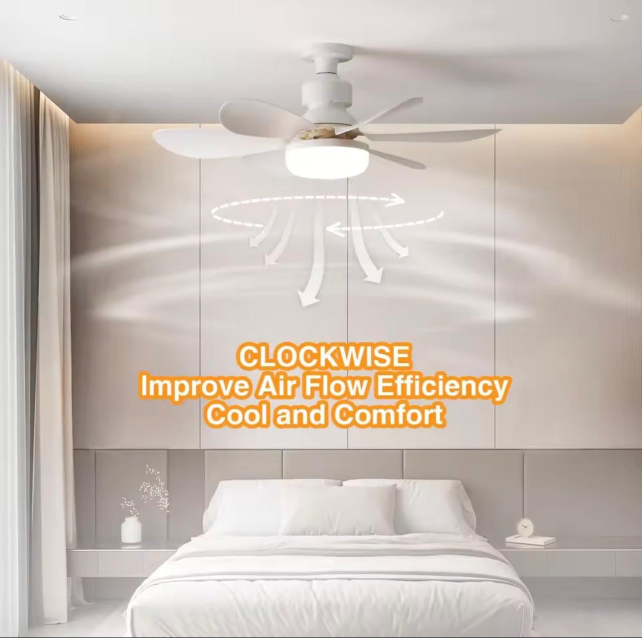 Ventilador LED Inteligente 2 en 1 con control Remoto