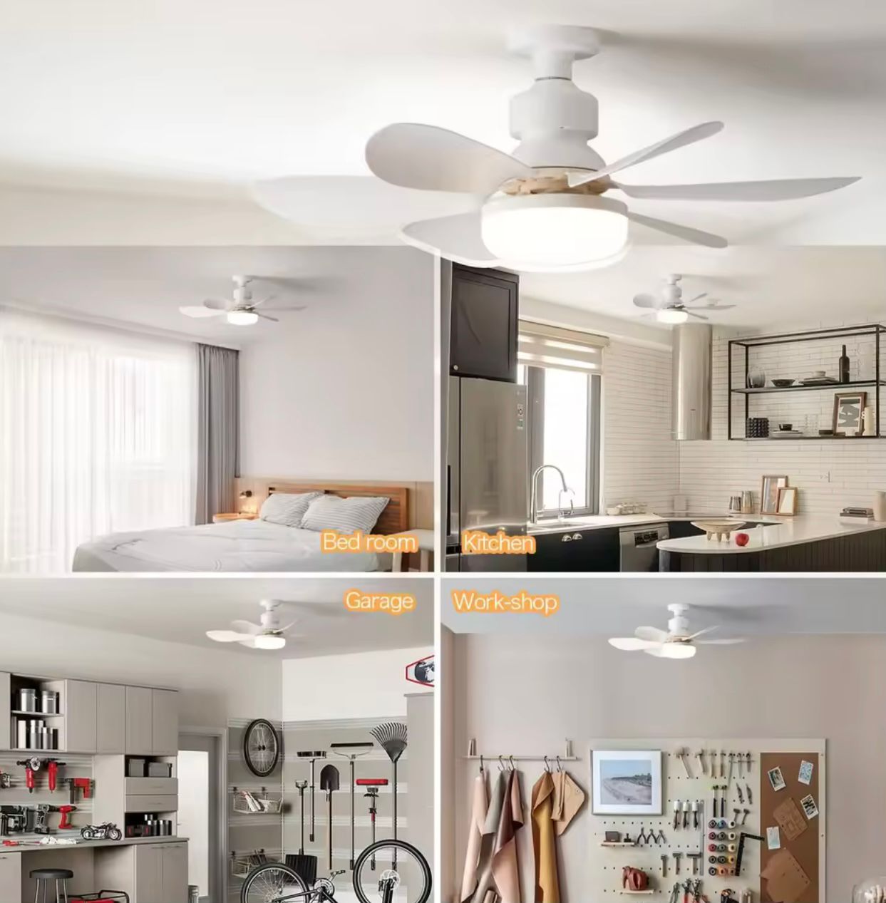 Ventilador LED Inteligente 2 en 1 con control Remoto